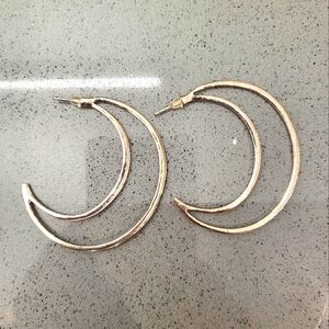 Vintage Moon Hoop Earings